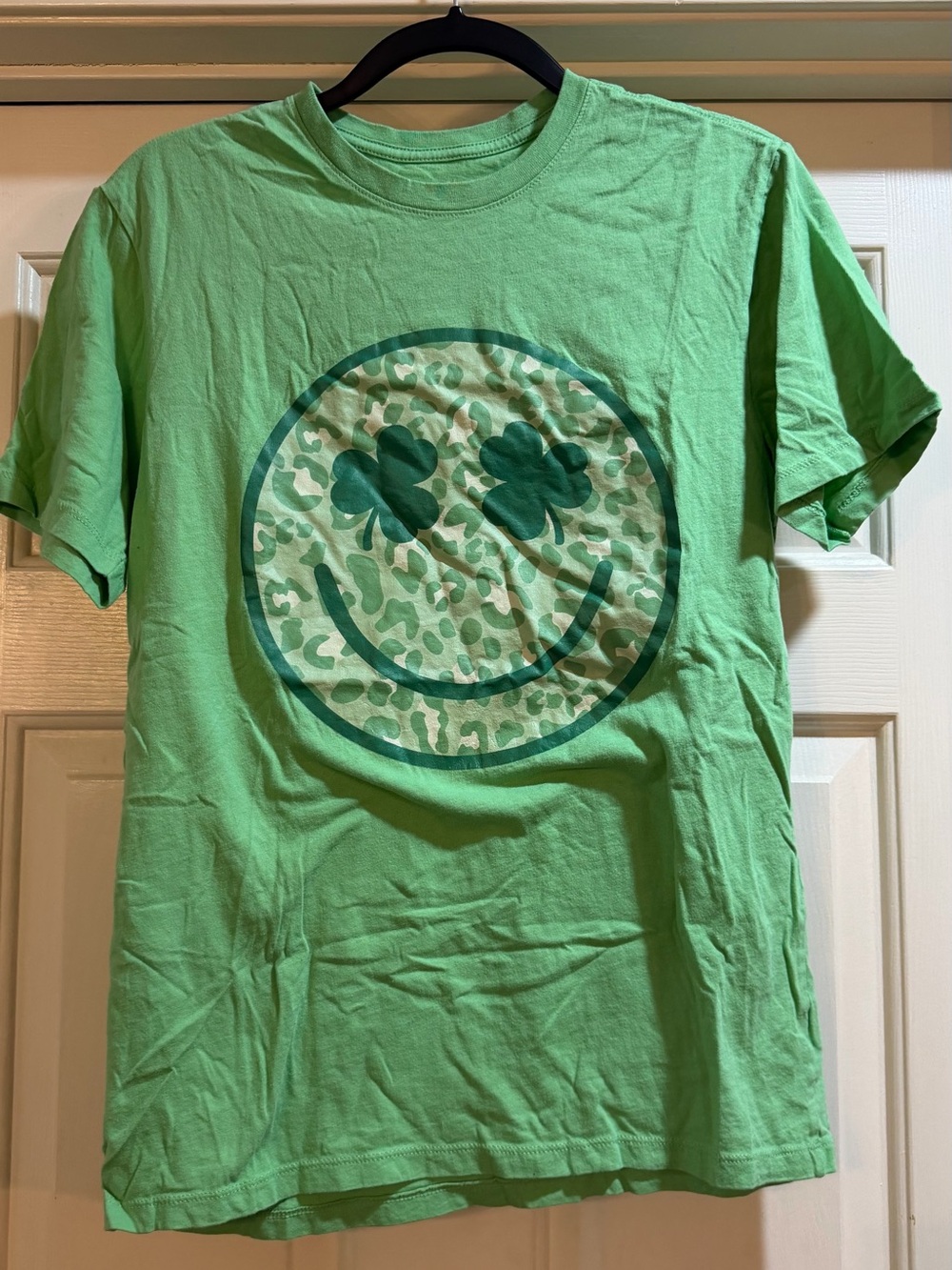 Green Shamrock Smile Graphic Tee